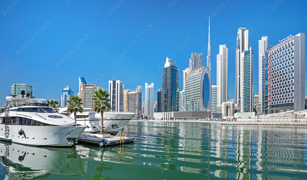 Naklejka premium Dubai city center view, United Arab Emirates