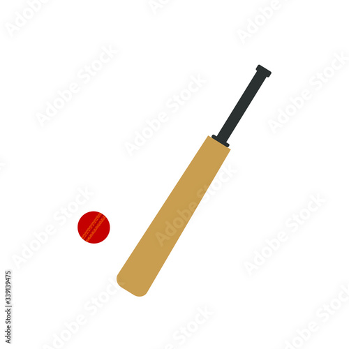 bat to play cricket. illustration for web and mobile design. © robcartorres