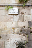 Sant Felip Neri Square, with shrapnel impacts on the walls, Barcelona, Spain.