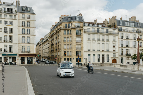 Photography Typical old Paris architecture and deserted streets with no tourists while citizens stay at home in self isolation