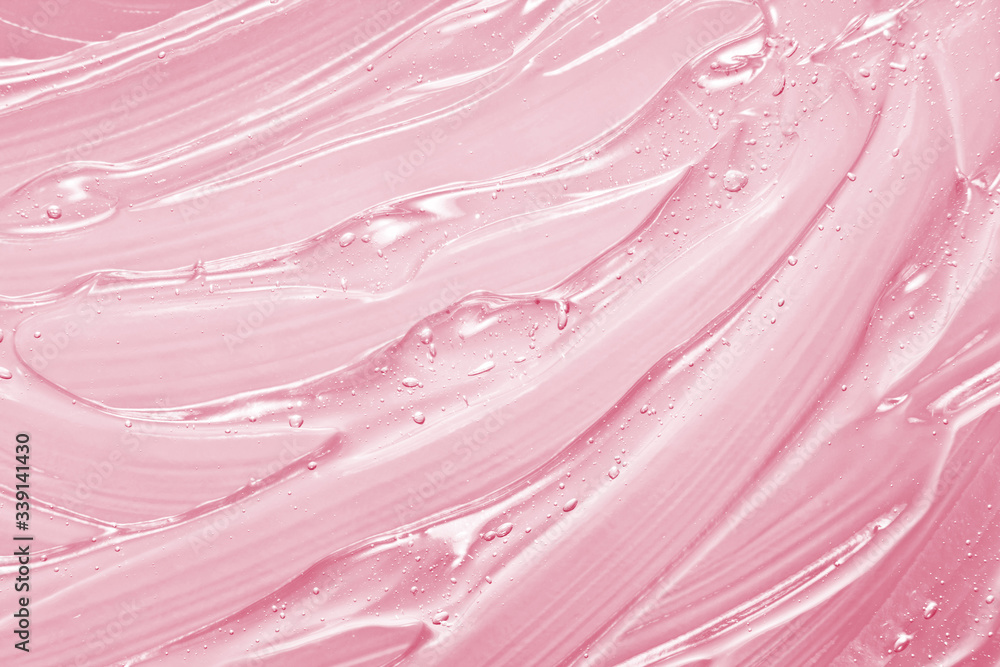 Pink gel texture. Cosmetic clear liquid cream smudge. Transparent skin care  product sample closeup. Hand sanitizer, alcohol gel background foto de  Stock | Adobe Stock