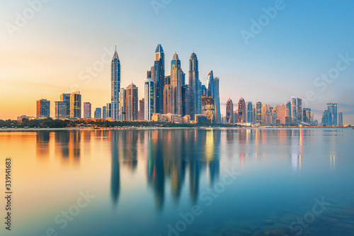 Dubai Marina and famous Jumeirah beach at sunrise, United Arab Emirates © Rastislav Sedlak SK