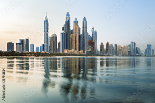 Dubai Marina and famous Jumeirah beach at sunrise, United Arab Emirates © Rastislav Sedlak SK