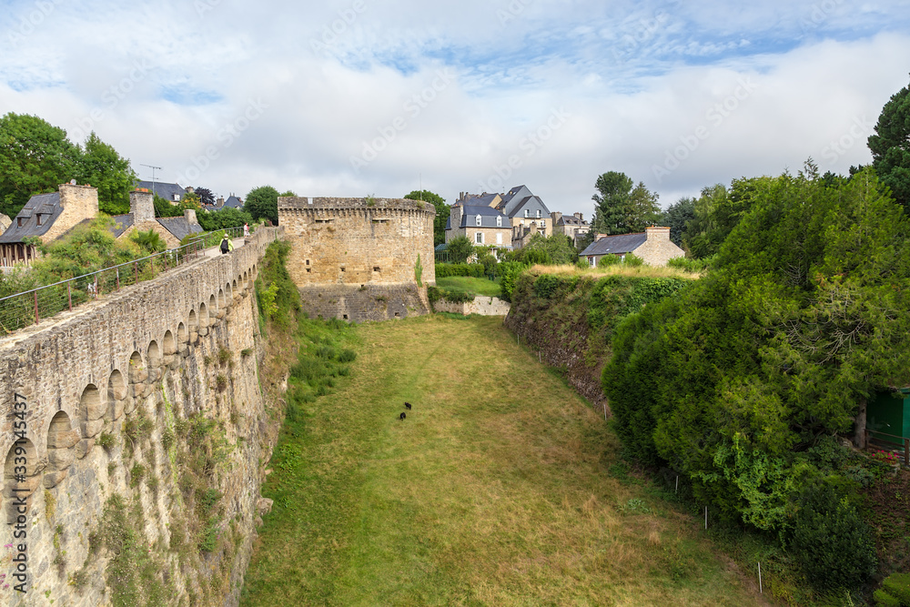 Dinan, France. City wall and bastion