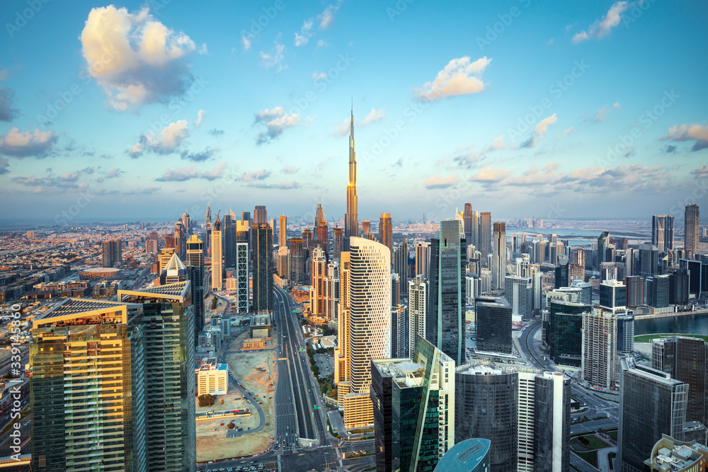 Fototapeta premium Dubai city center view, United Arab Emirates