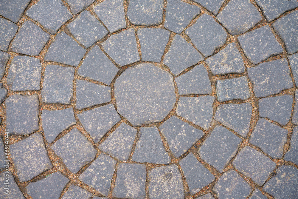 stone paving stones on sidewalks