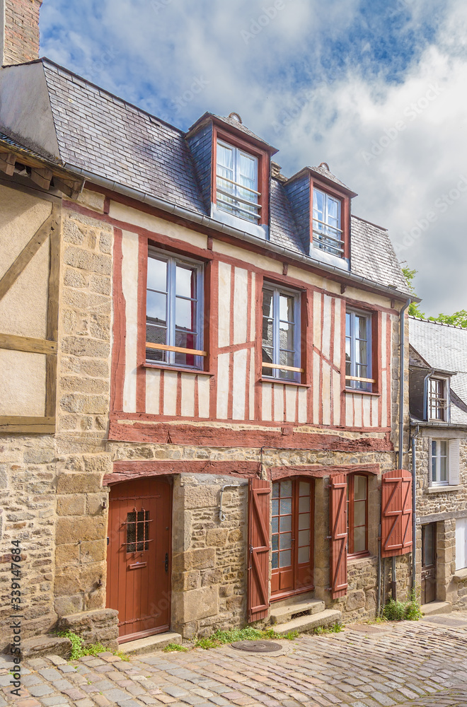 Dinan, France. Fachwerk on Petit Fort Street