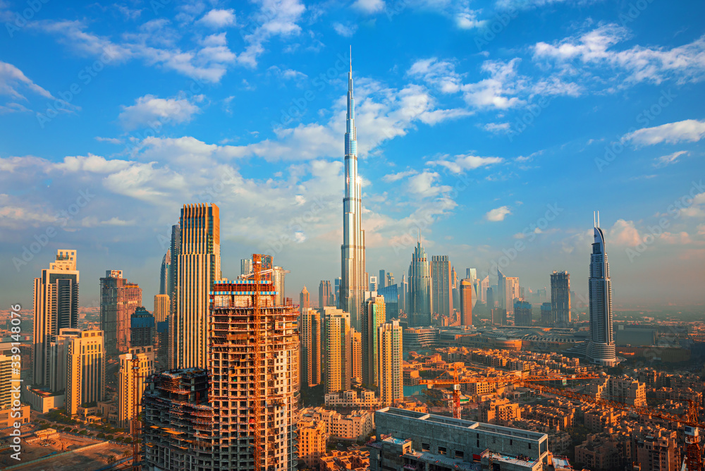 Dubai city center view, United Arab Emirates