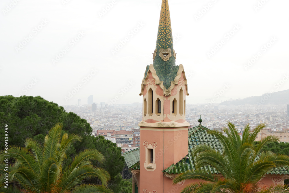 Park Guell in Barcelona, Spain