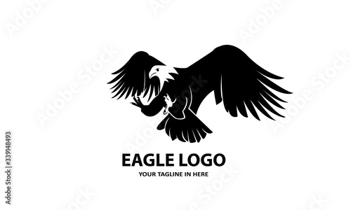 siluet Elang sederhana, cocok untuk simbol bisnis atau logo	