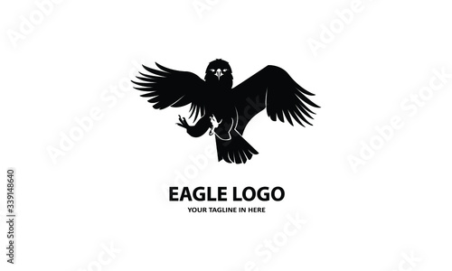 siluet Elang sederhana, cocok untuk simbol bisnis atau logo	