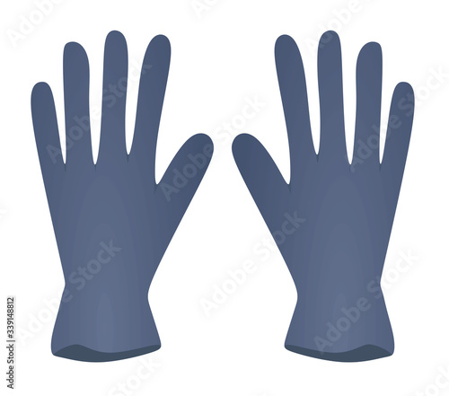 Hygienic latex gloves. vector illustration