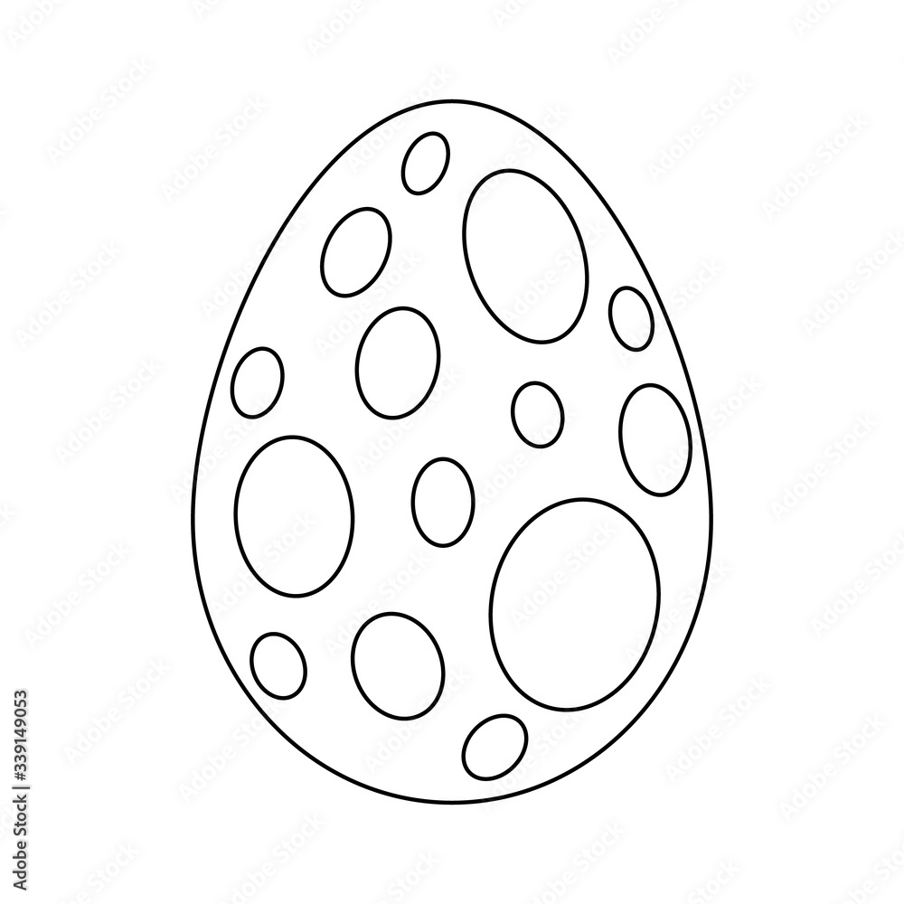 Easter egg linear icon. Thin line illustration. Isolated outline drawing Easter egg linear icon. Thin line illustration. Isolated outline drawing