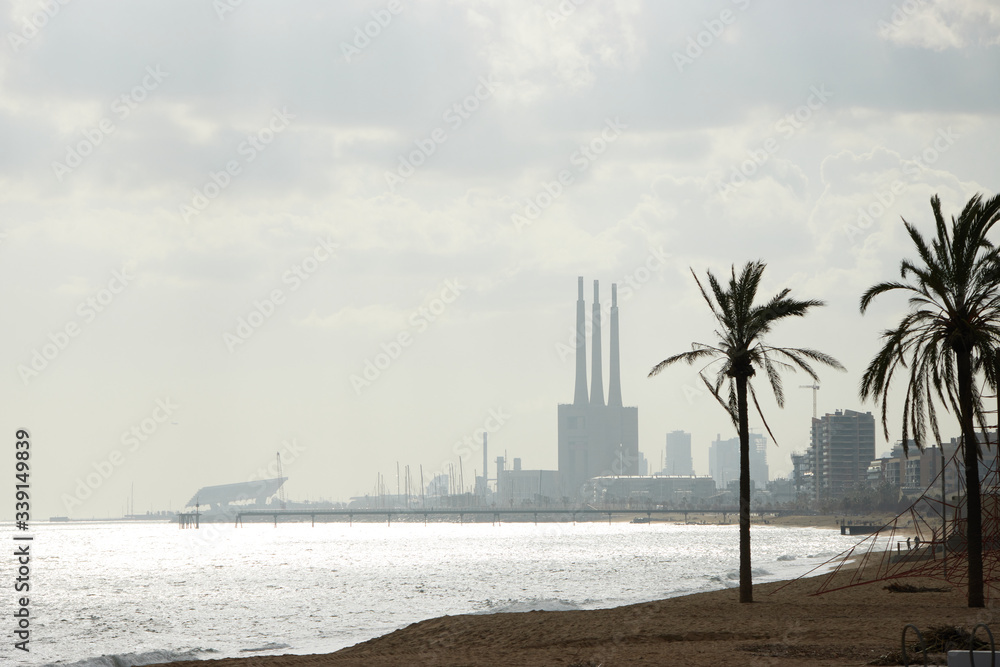 The beach of Barcelona,Spain