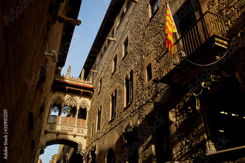 Obraz na płótnie Pont del Bisbe Barcelona in Catalonia, Spain w salonie