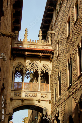Obraz na płótnie Pont del Bisbe Barcelona in Catalonia, Spain w salonie