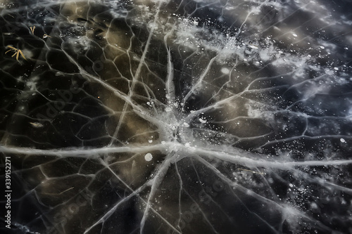 crushed ice glass cracks background, abstract seasonal background, pieces of ice crushed sharp overlay