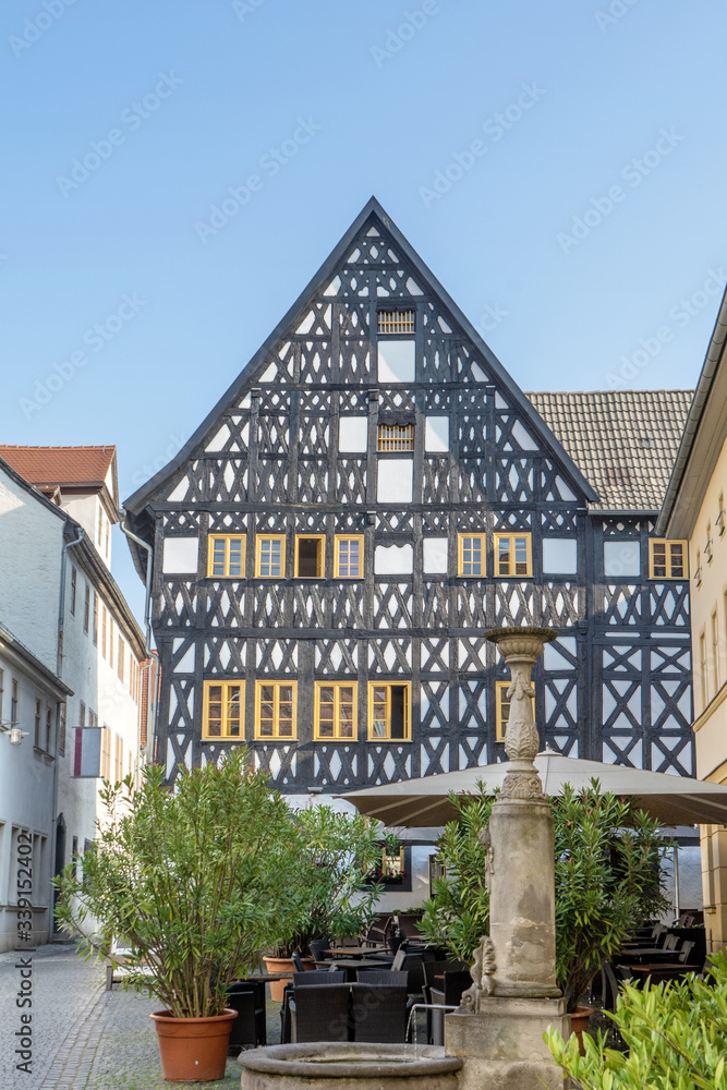 Historic half-timbered house - Köstritzer Schwarzbierhaus in Weimar
