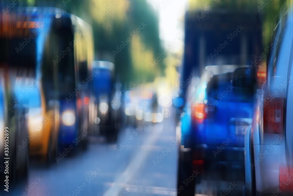 day traffic traffic jam in the city on the highway cars / transport concept, city traffic metropolis view landscape