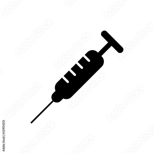 Syringe icon on white.