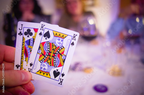 Holding 2 cards in a poker game