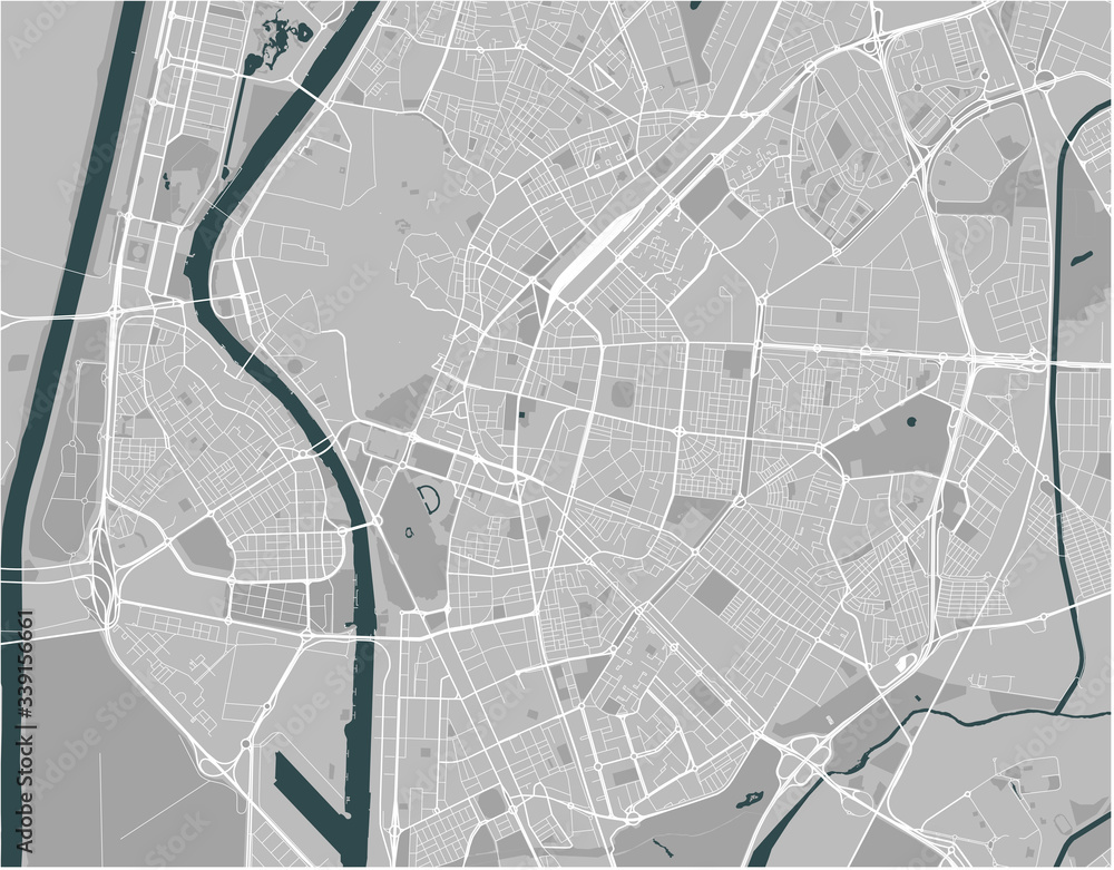 Fototapeta premium map of the city of Sevilla, Spain