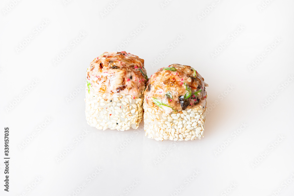 sushi on a white background sushi on a white background