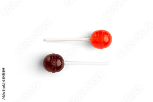 Sweet candy - lollipop isolated on white background.