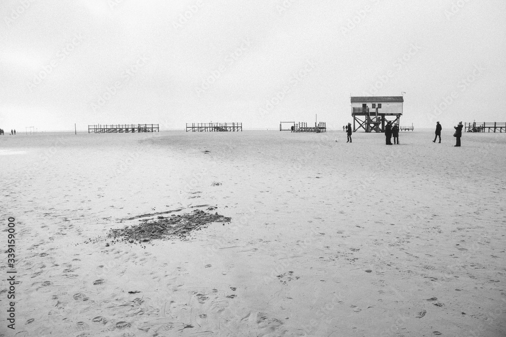 Sankt Peter-Ording in Monochrome
