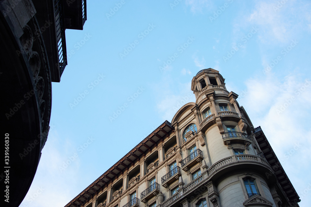 The city of Barcelona in Catalonia, Spain