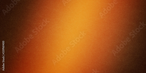 Elegant dark orange background with black shadow border and old vintage grunge texture design