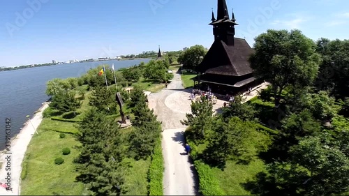 Drona, Parcul Tabacariei, Biserica de lemn Sf. MIna, Lacul Tabacariei, Constanta, Romania photo