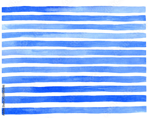 blue and white stripes, watercolor background