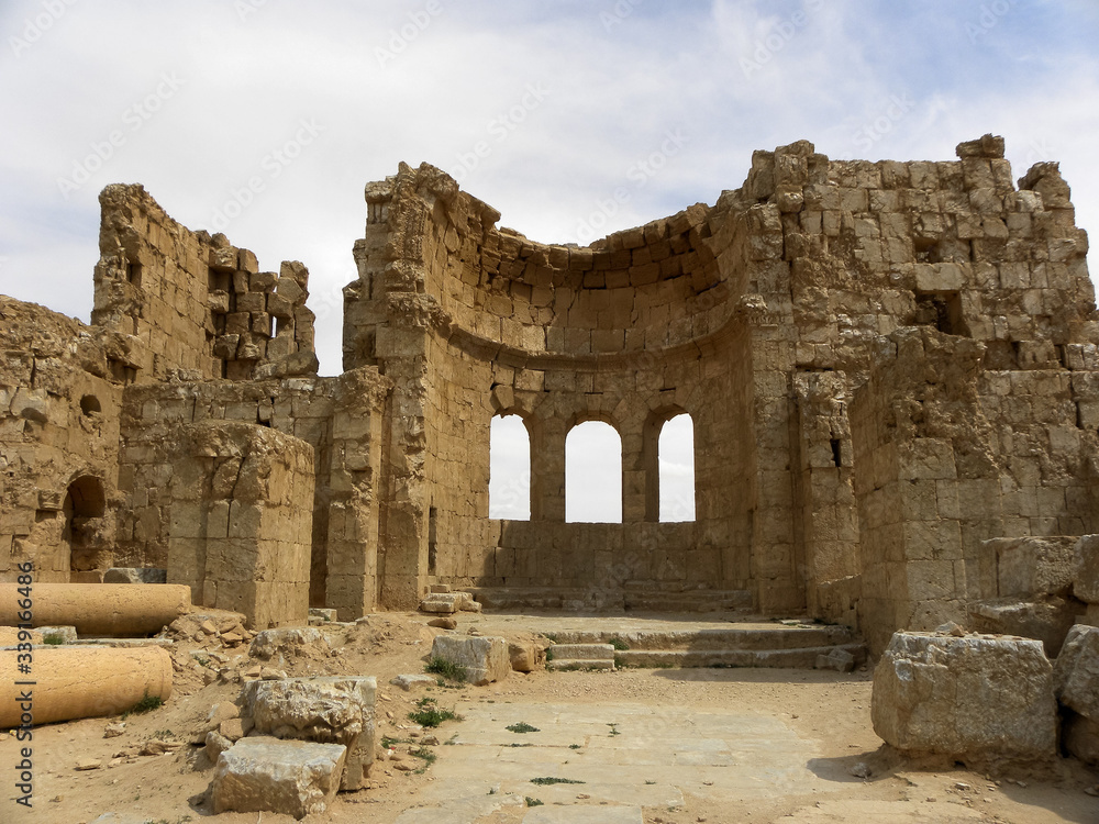 Antiche fortezze mussulmane nel deserto siriano
