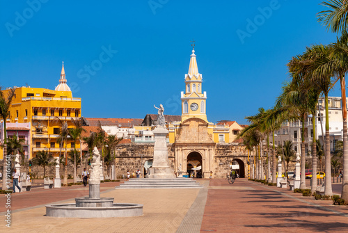 Avenue leading to the Puerta del Reloj, Cartagena de Indias, Colombia photo