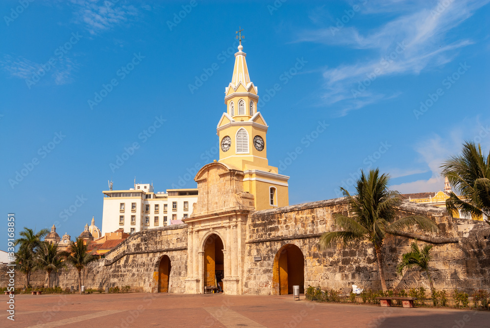 The Puerta del Reloj, Cartagena de Indias, Colombia