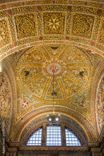 Malta / Malta. 03.09.2015.Interior of the Co-Cathedral of San Juan, in Valletta