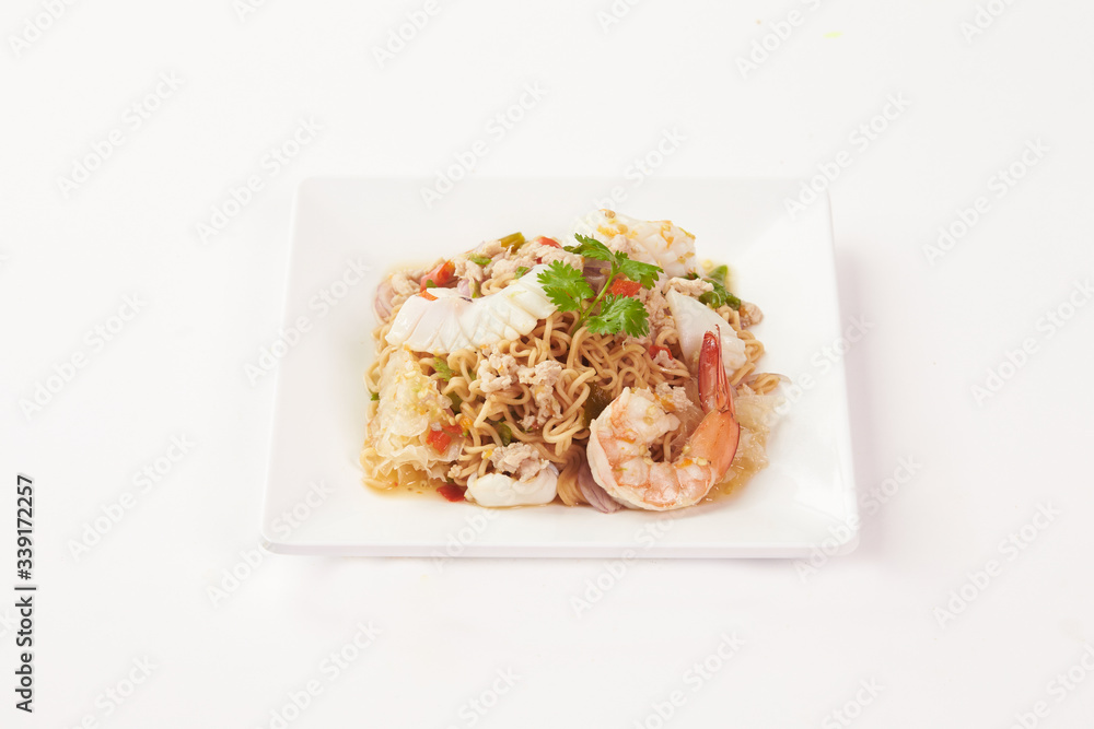 Thai Food on white background Thai Food on white background