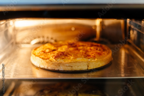 French quiche pie cooked in the oven