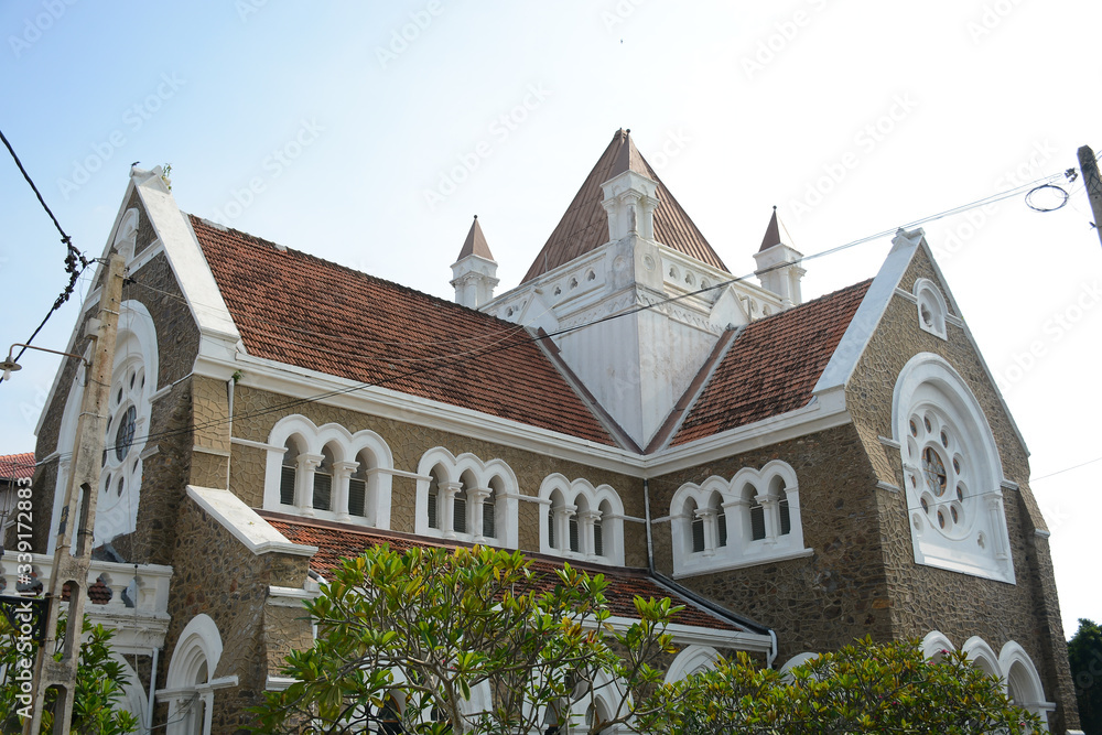 Fototapeta premium Galle, Sri Lanka - March 13, 2019: Street view of the city
