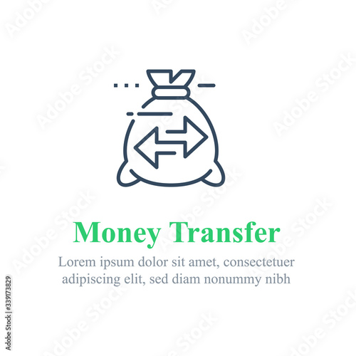 Transfer money concept, send or receive payment, financial tracking solution