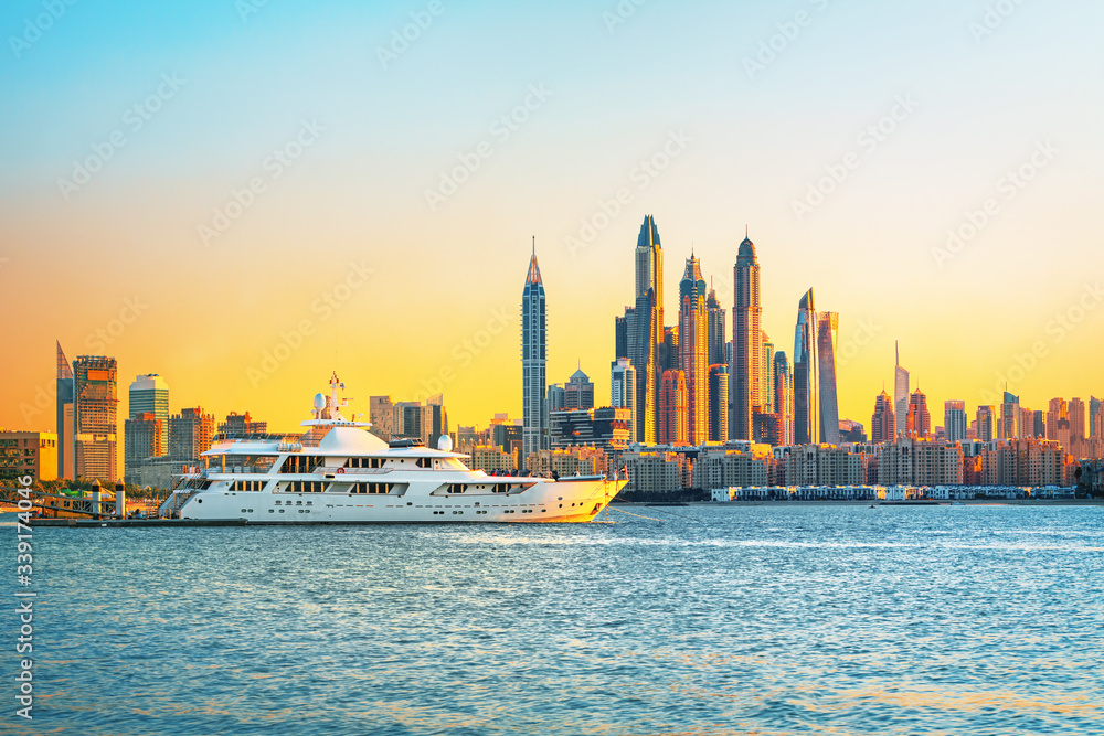 Amazing Dubai Marina skyline at sunset, United Arab Emirates
Amazing Dubai Marina skyline at sunset, United Arab Emirates