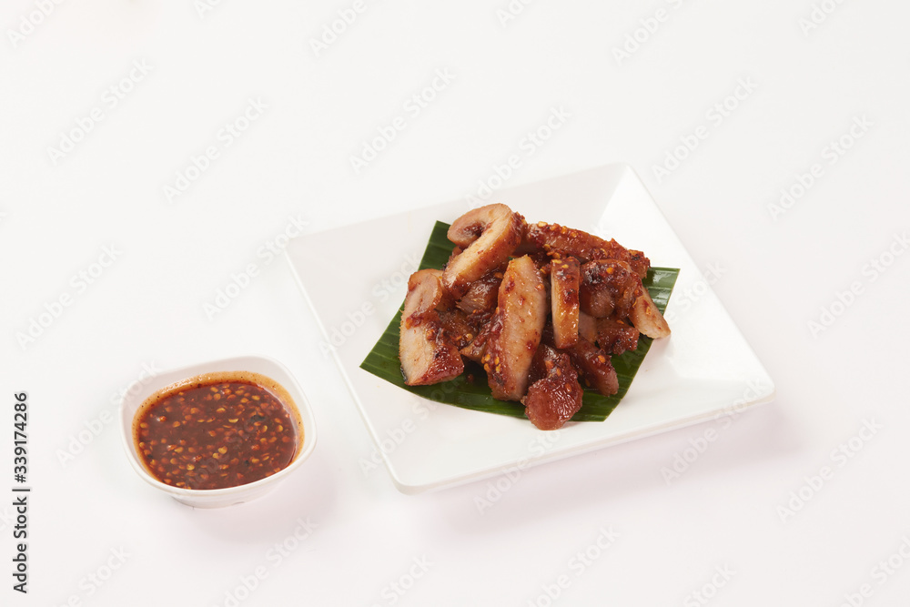 Thai food on white background Thai food on white background