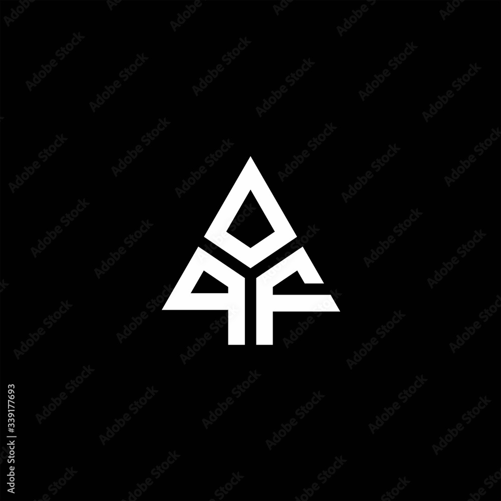 PF monogram logo with 3 pieces shape isolated on triangle PF monogram logo with 3 pieces shape isolated on triangle