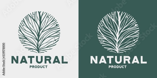 Organic health natural vegan ecology product logo
