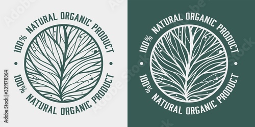 Organic health natural vegan ecology product logo