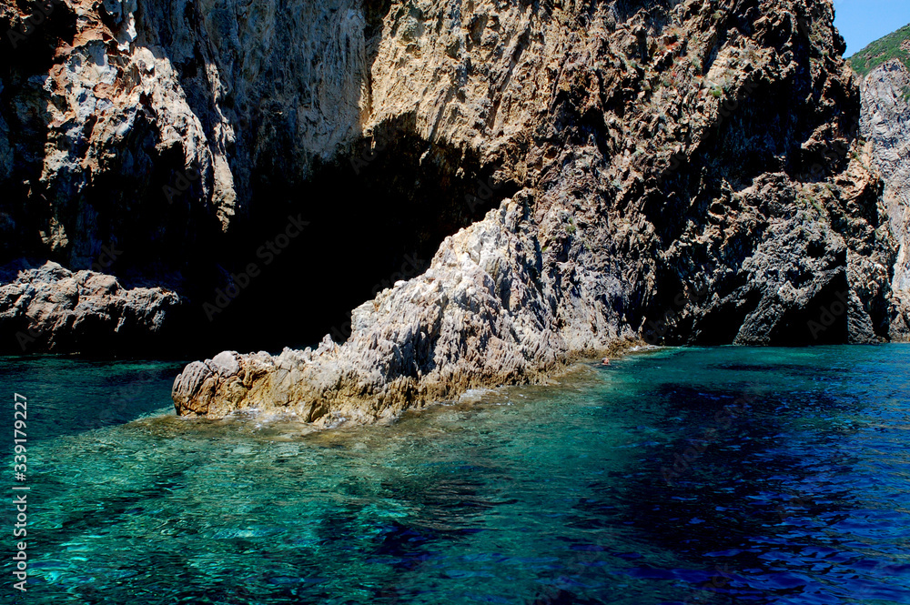 Obraz premium Foto digitali fatte presso l'isola di Palmarola Ponza .