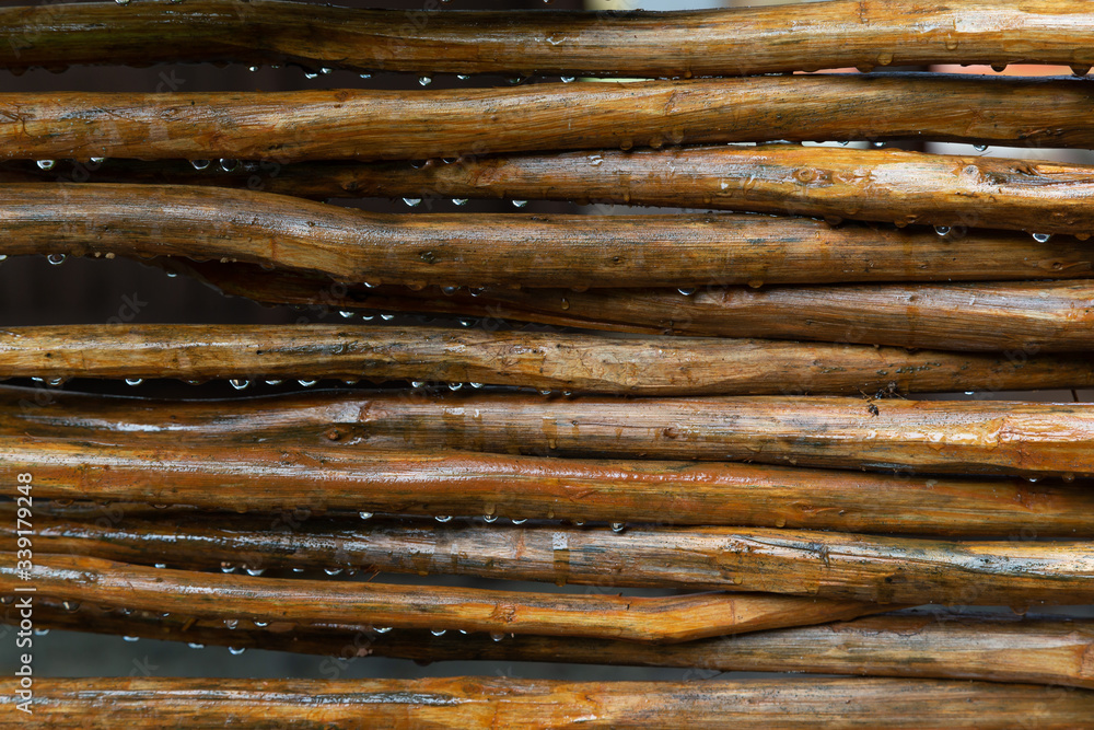 Background from a wooden mesh or wood Background from a wooden mesh or wood