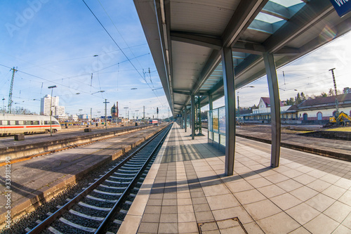 empty trainstation in Wiesbaden photo