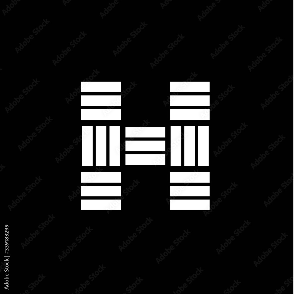 simple line letter H logo design vector simple line letter H logo design vector